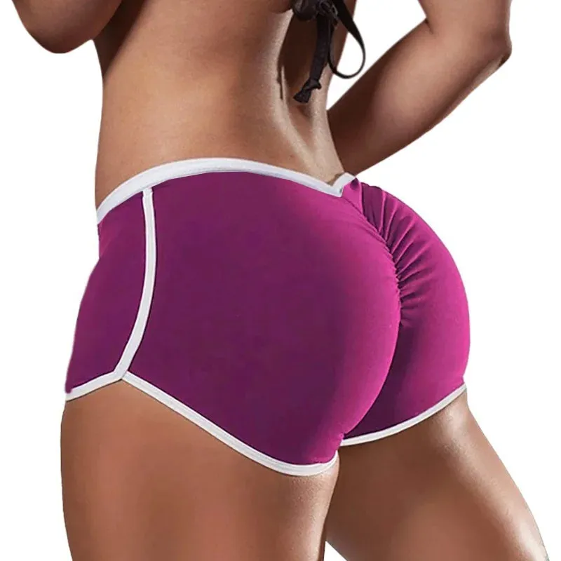 Women's Summer Sports Shorts – Skinny Slim Fit, Low-Waist Stretchy Yoga and Gym Shorts, Casual Fitness Pants