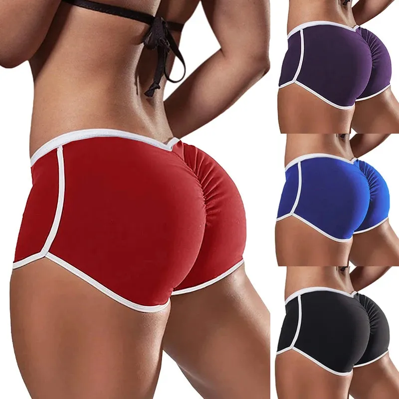 Women's Summer Sports Shorts – Skinny Slim Fit, Low-Waist Stretchy Yoga and Gym Shorts, Casual Fitness Pants
