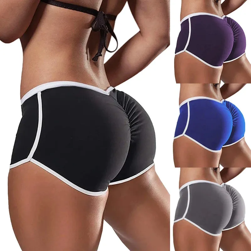 Women's Summer Sports Shorts – Skinny Slim Fit, Low-Waist Stretchy Yoga and Gym Shorts, Casual Fitness Pants