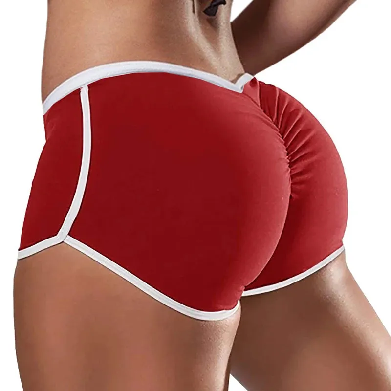 Women's Summer Sports Shorts – Skinny Slim Fit, Low-Waist Stretchy Yoga and Gym Shorts, Casual Fitness Pants