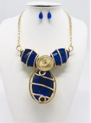 Wrap Wire Stone Necklace