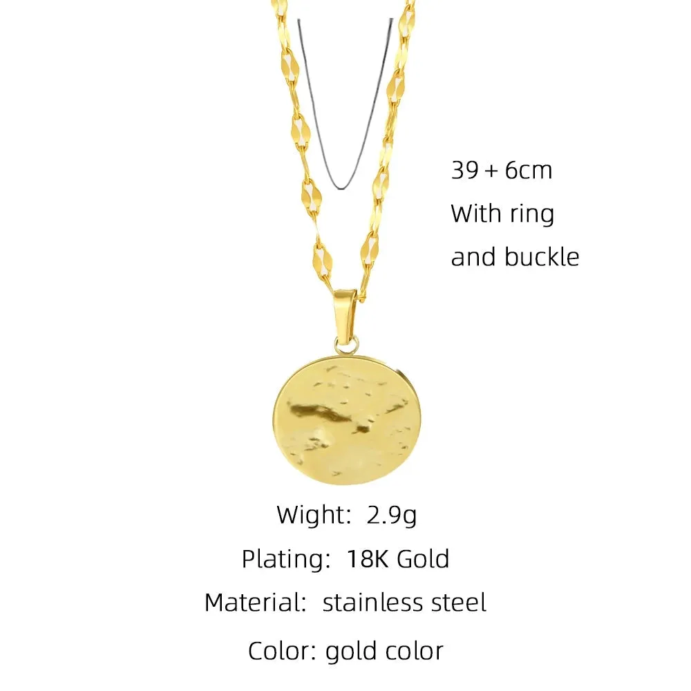 YA-CHAN Celestial Gold Necklaces - Heart, Moon, Star Pendants Jewelry