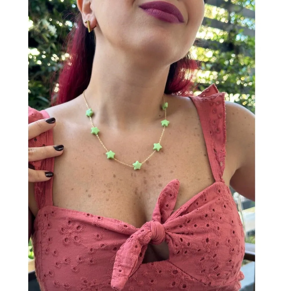 Yellow Star Chain Necklace