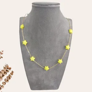 Yellow Star Chain Necklace
